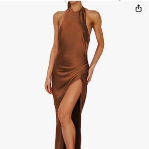 Rust wedding guest dress